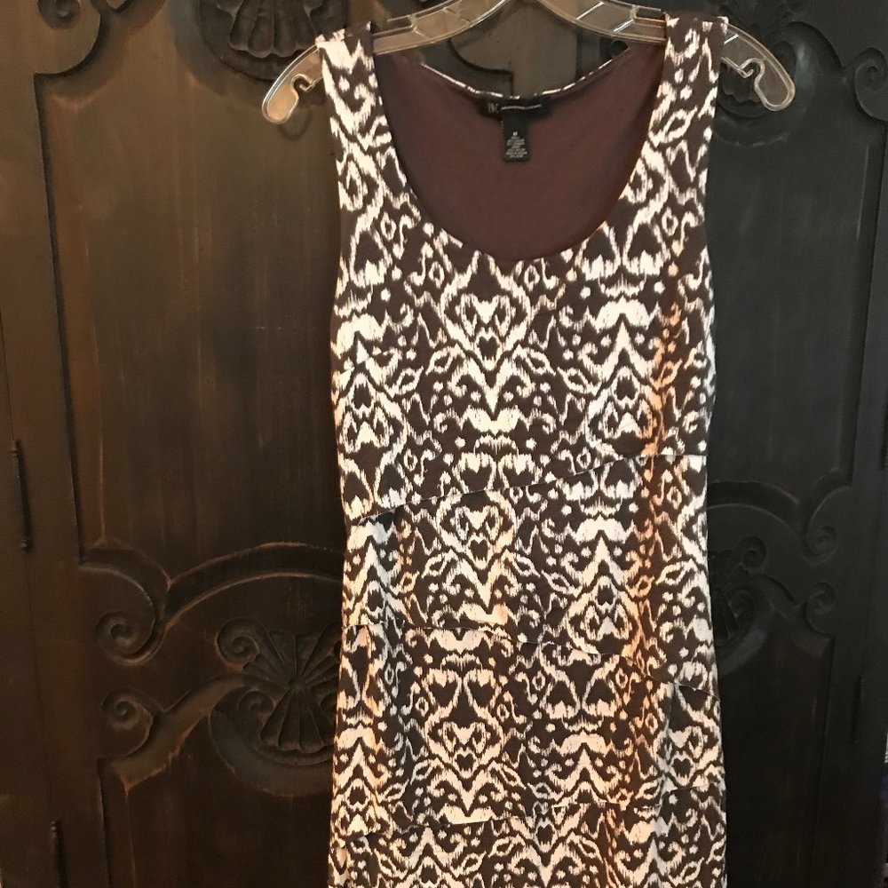 Ladies INC Brown & White Dress